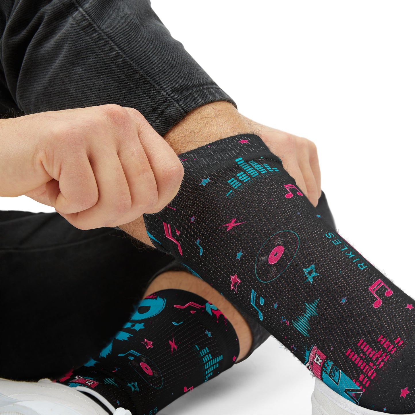 Rikles "Neon Beats" Premium Crew Socks