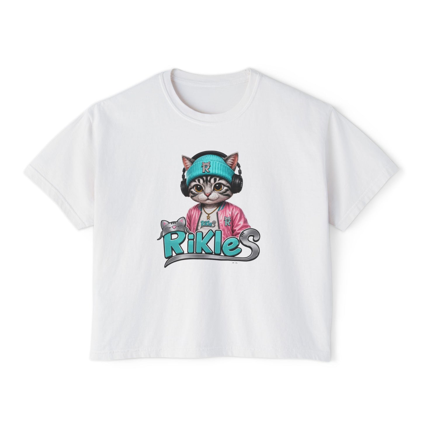 Rikles Official "Late-Night Studio" Oversized Boxy Tee | Cozy Aesthetic Graphic Shirt