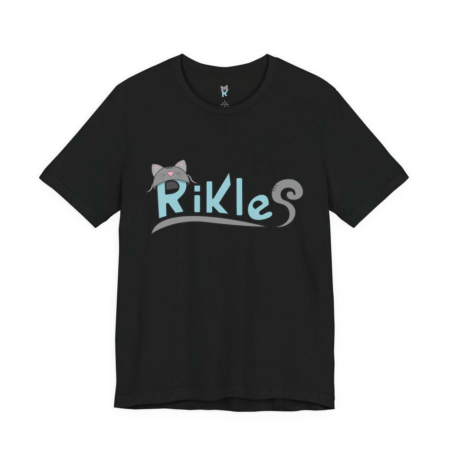 Rikles Cat DJ Graphic Tee — Retro Synthwave Gaming Shirt