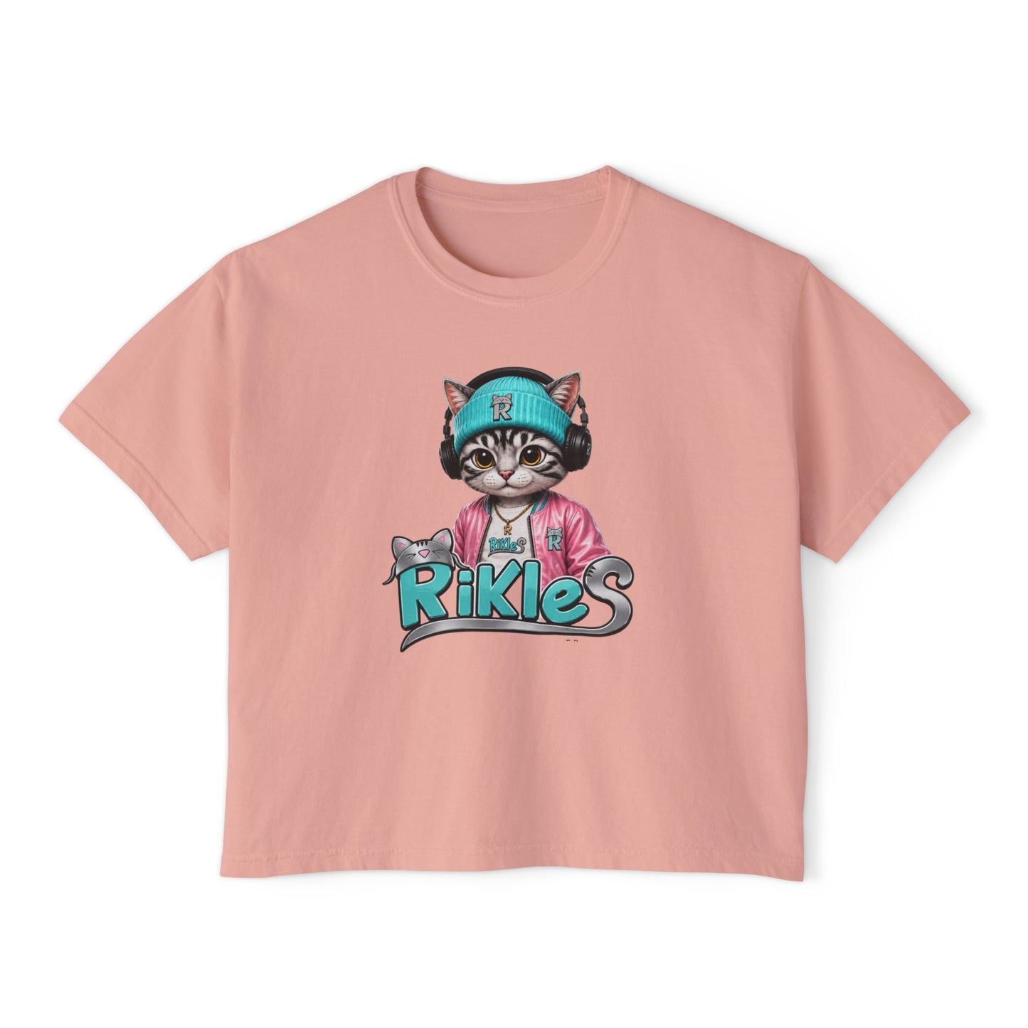 Rikles Official "Late-Night Studio" Oversized Boxy Tee | Cozy Aesthetic Graphic Shirt