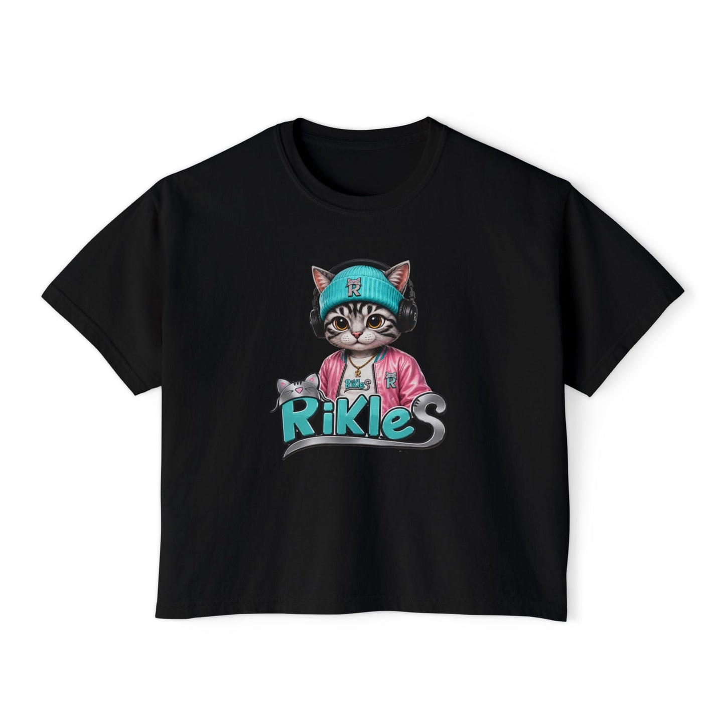 Rikles Official "Late-Night Studio" Oversized Boxy Tee | Cozy Aesthetic Graphic Shirt