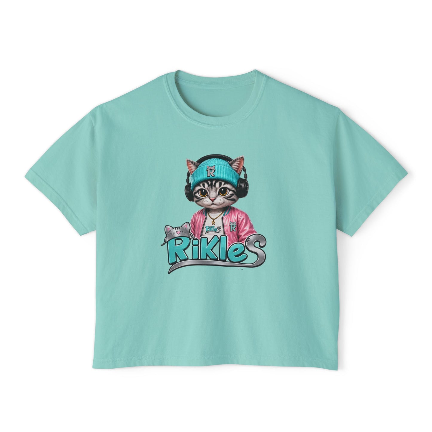 Rikles Official "Late-Night Studio" Oversized Boxy Tee | Cozy Aesthetic Graphic Shirt