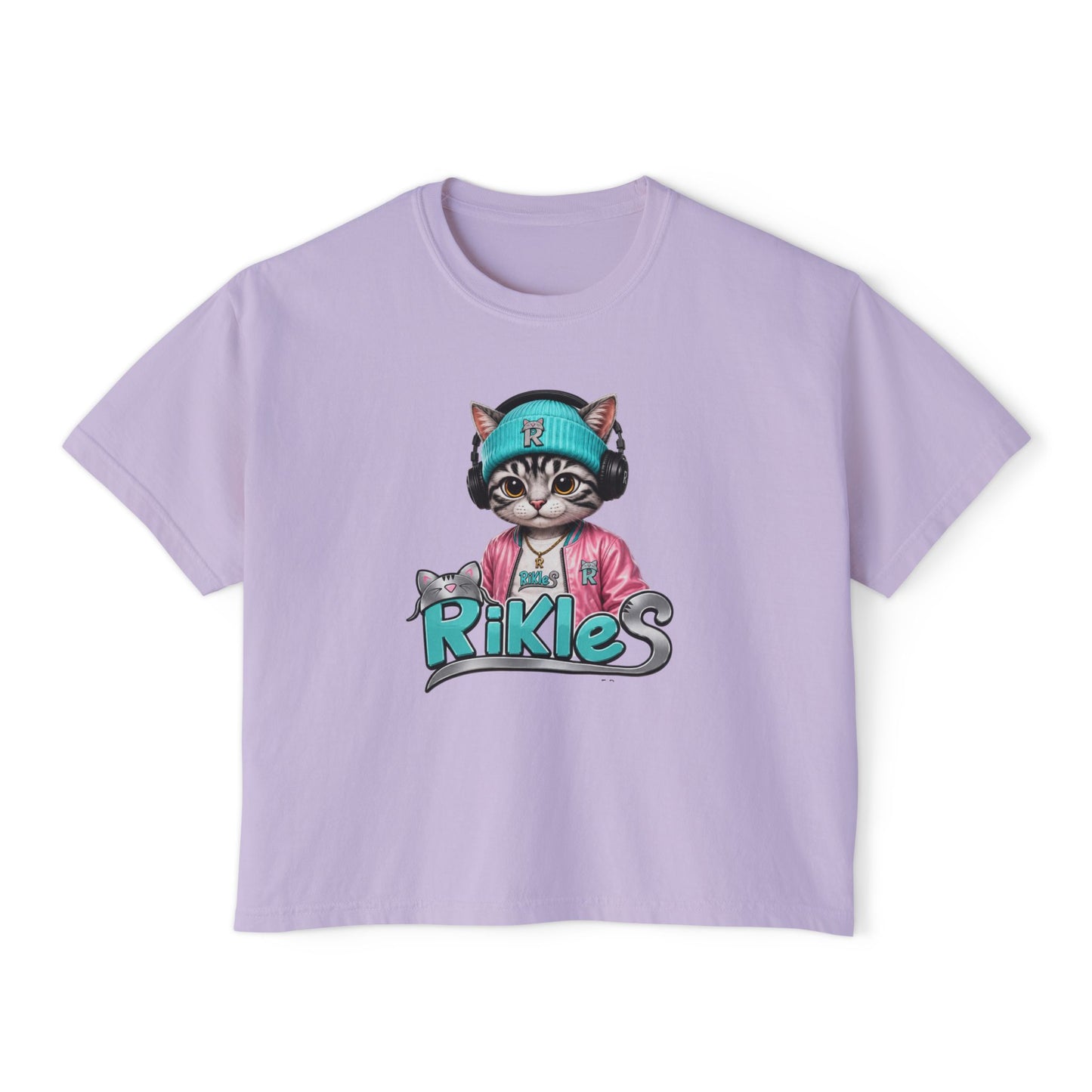 Rikles Official "Late-Night Studio" Oversized Boxy Tee | Cozy Aesthetic Graphic Shirt