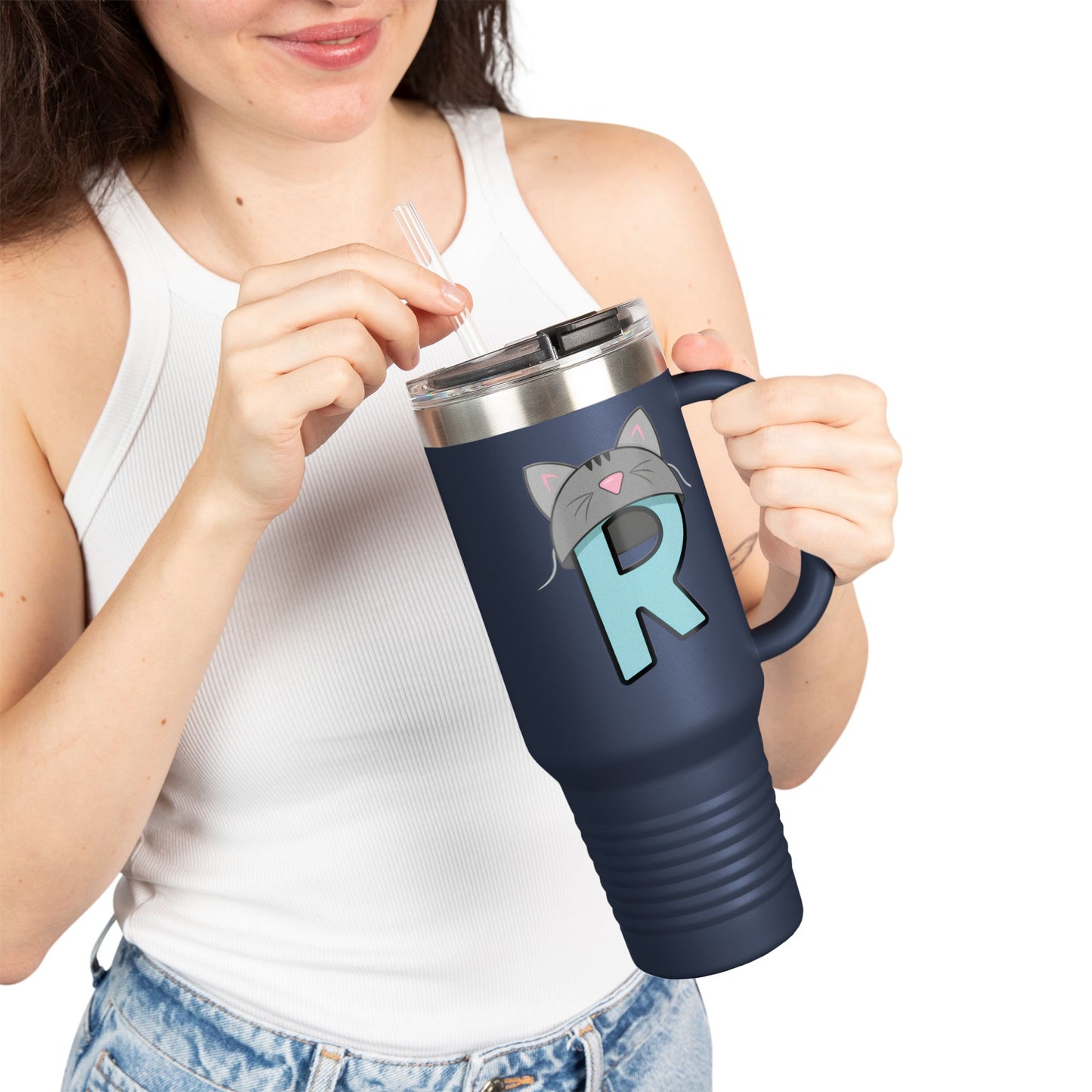 Rikles Official "Late-Night Focus" 40oz Tumbler | Aesthetic Desk Setup Mug