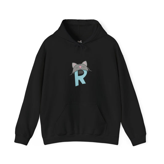 Retro Cyberpunk Cat Hoodie – "RIKLES" Gamer Cat Sweatshirt