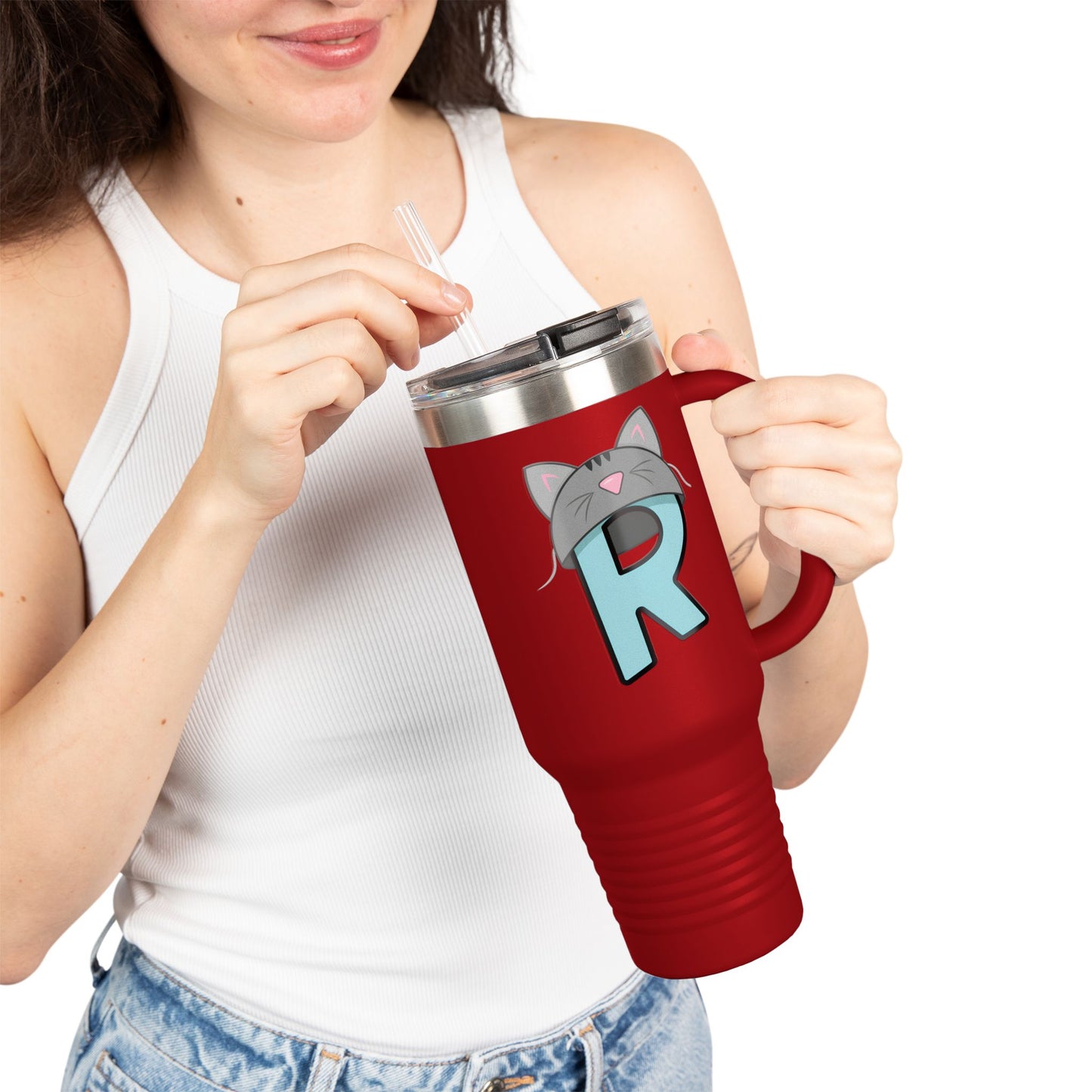 Rikles Official "Late-Night Focus" 40oz Tumbler | Aesthetic Desk Setup Mug