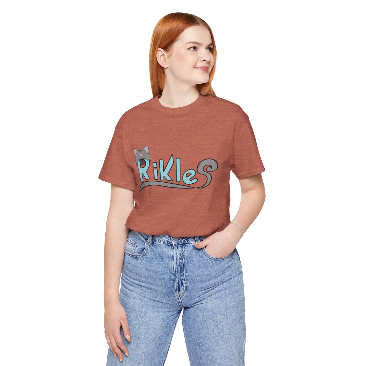 Rikles Cat DJ Graphic Tee — Retro Synthwave Gaming Shirt