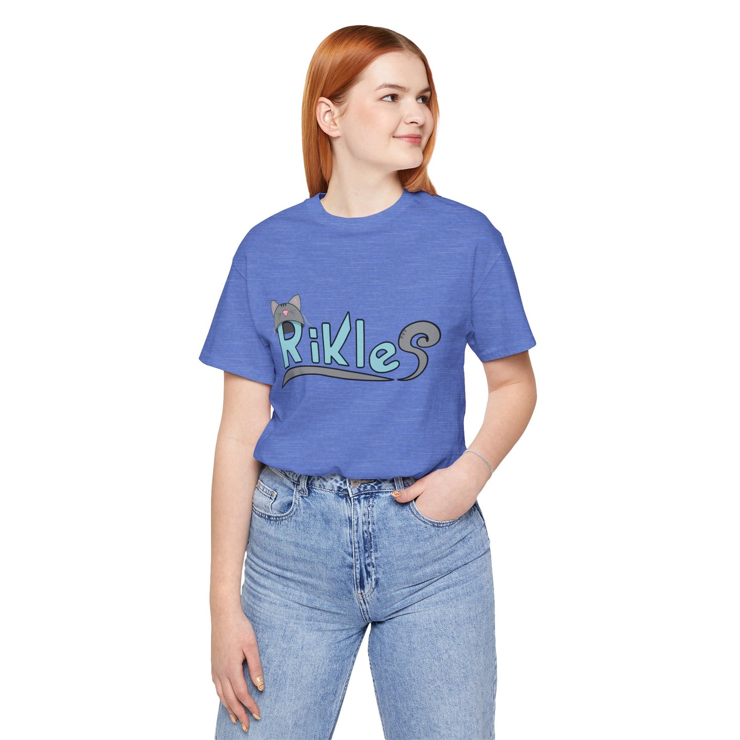 Rikles Cat DJ Graphic Tee — Retro Synthwave Gaming Shirt