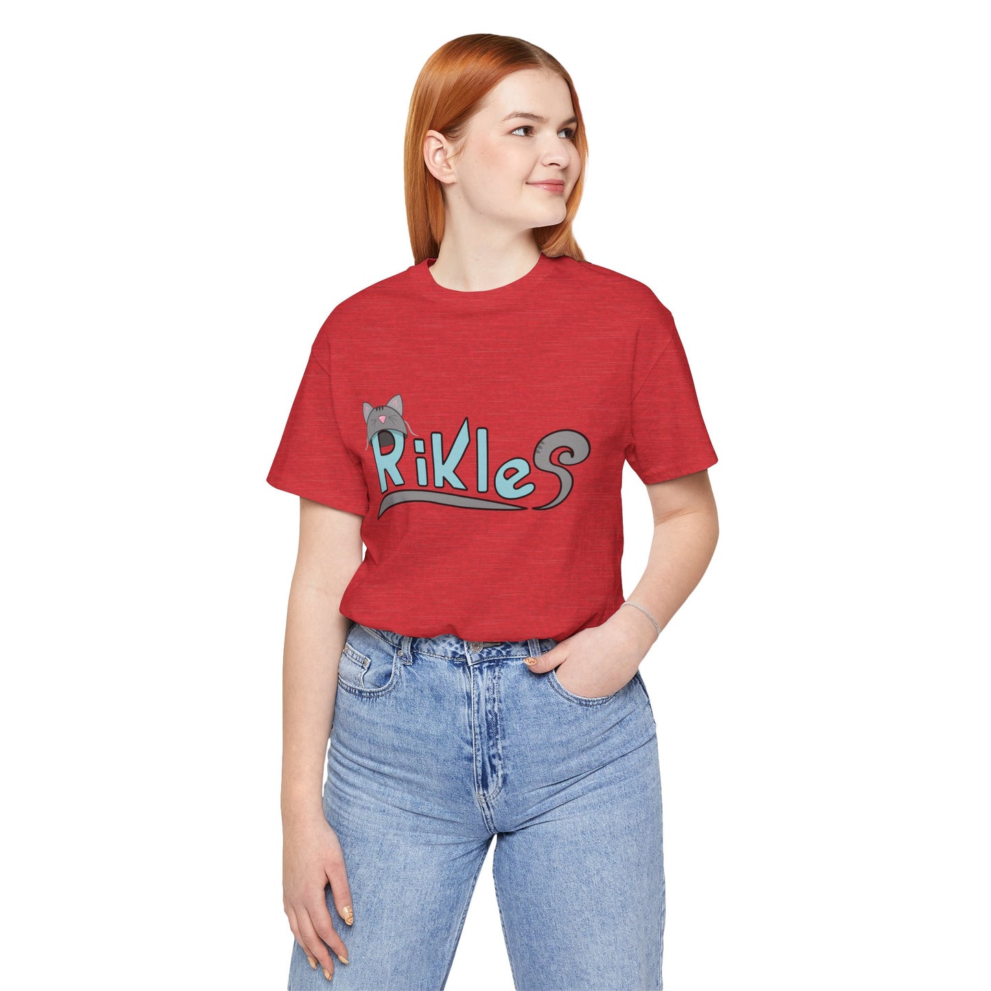 Rikles Cat DJ Graphic Tee — Retro Synthwave Gaming Shirt
