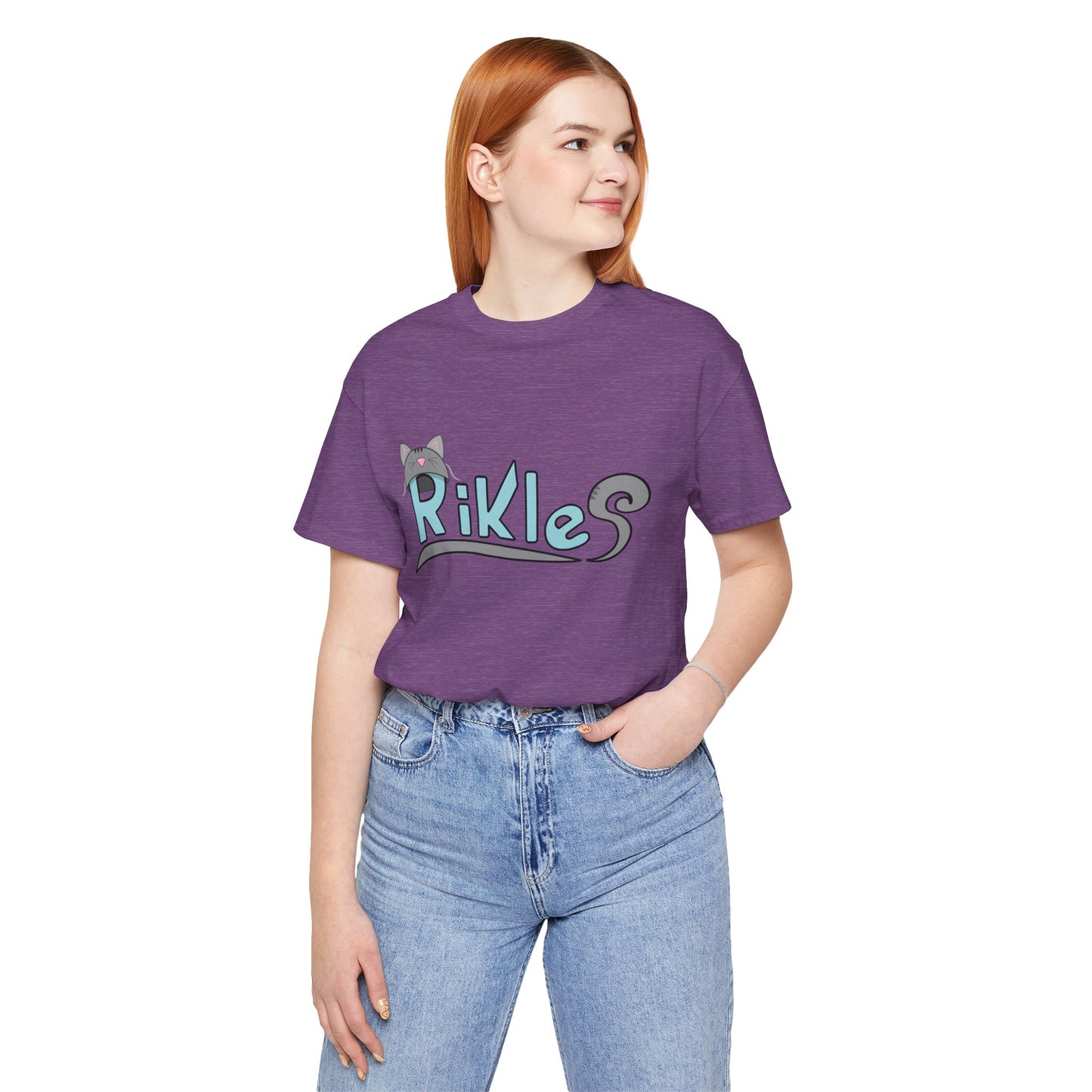 Rikles Cat DJ Graphic Tee — Retro Synthwave Gaming Shirt