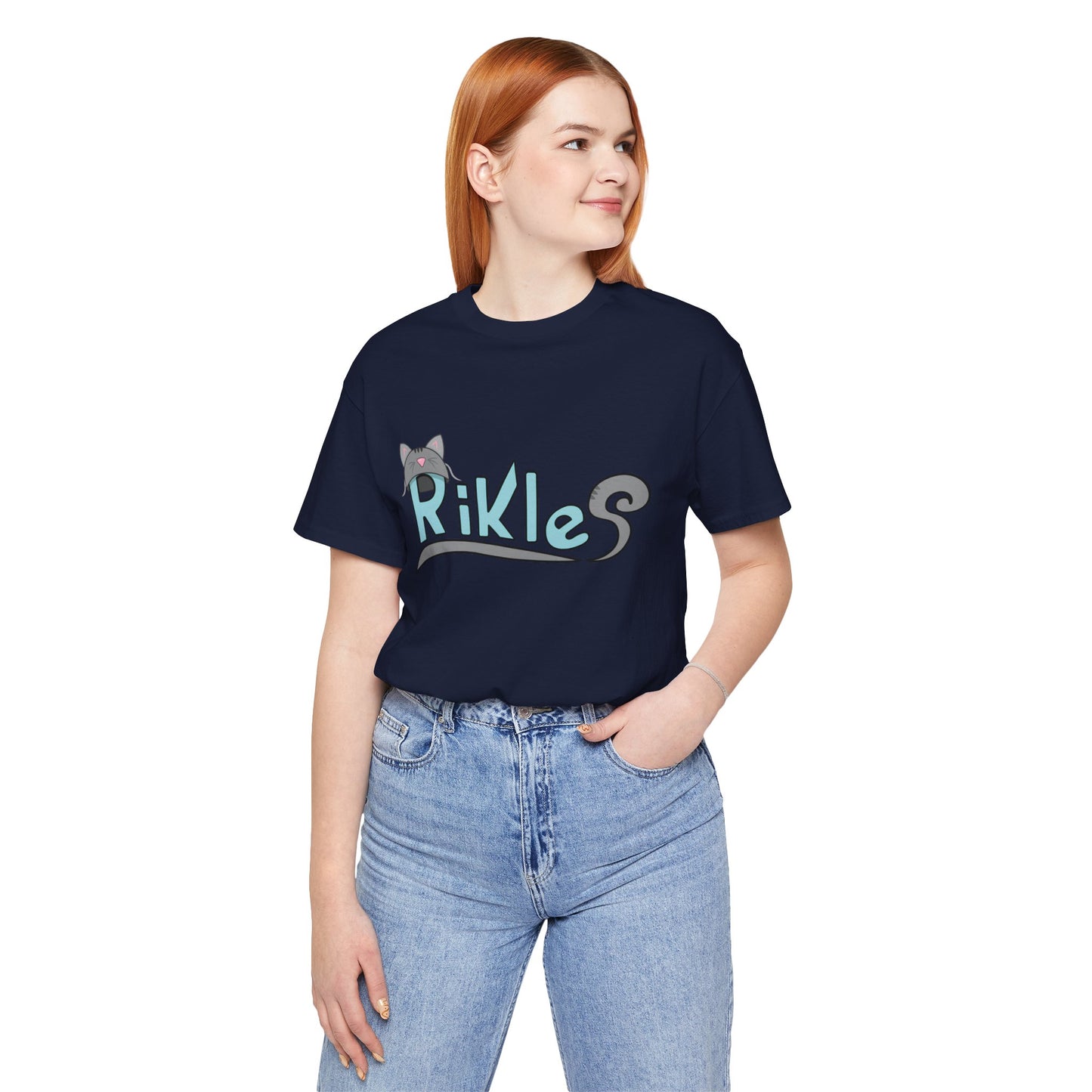 Rikles Cat DJ Graphic Tee — Retro Synthwave Gaming Shirt