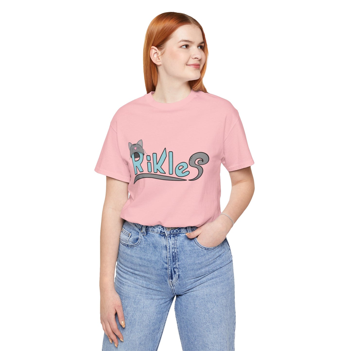 Rikles Cat DJ Graphic Tee — Retro Synthwave Gaming Shirt