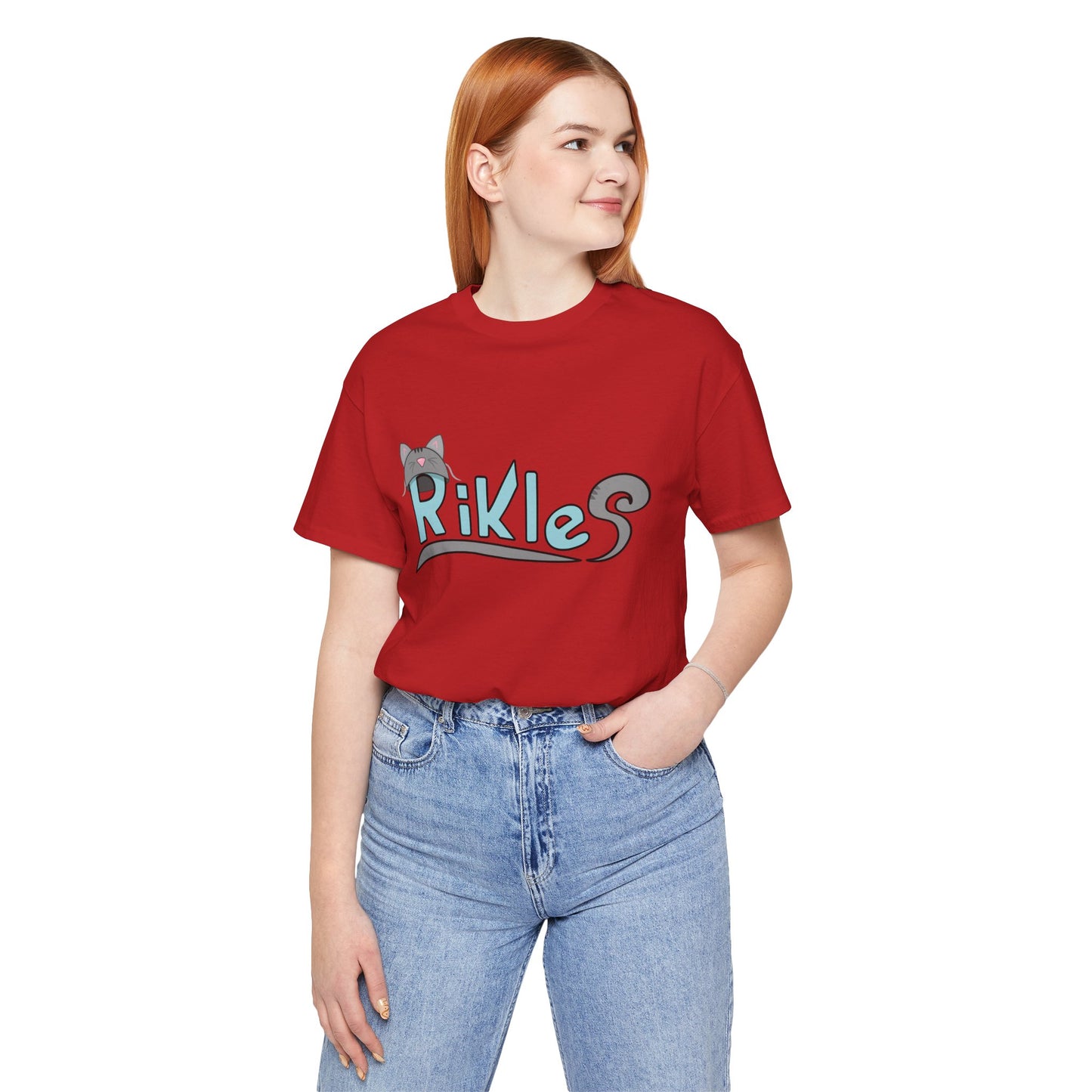 Rikles Cat DJ Graphic Tee — Retro Synthwave Gaming Shirt